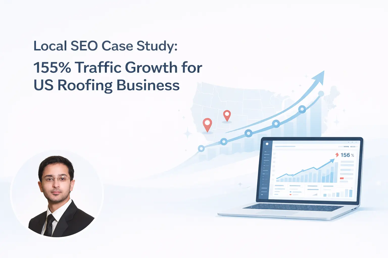 Local SEO Case Study: How Sanjay Bhattacharya Helped a US Roofing Brand Grow Organic Traffic by 155%
